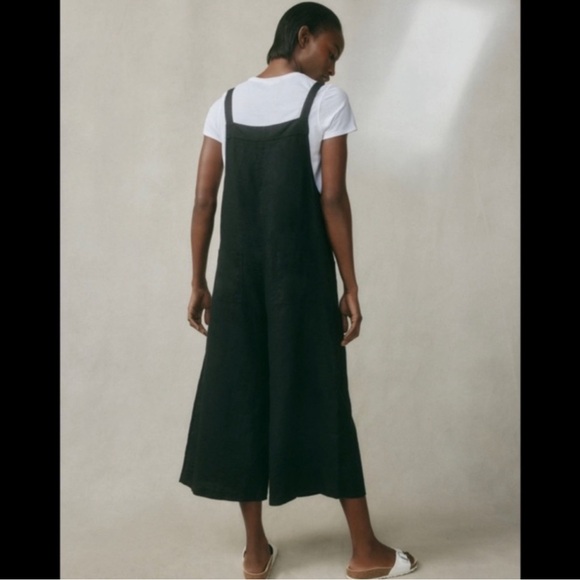 The White Company Black Linen Overalls - Picture 2 of 7